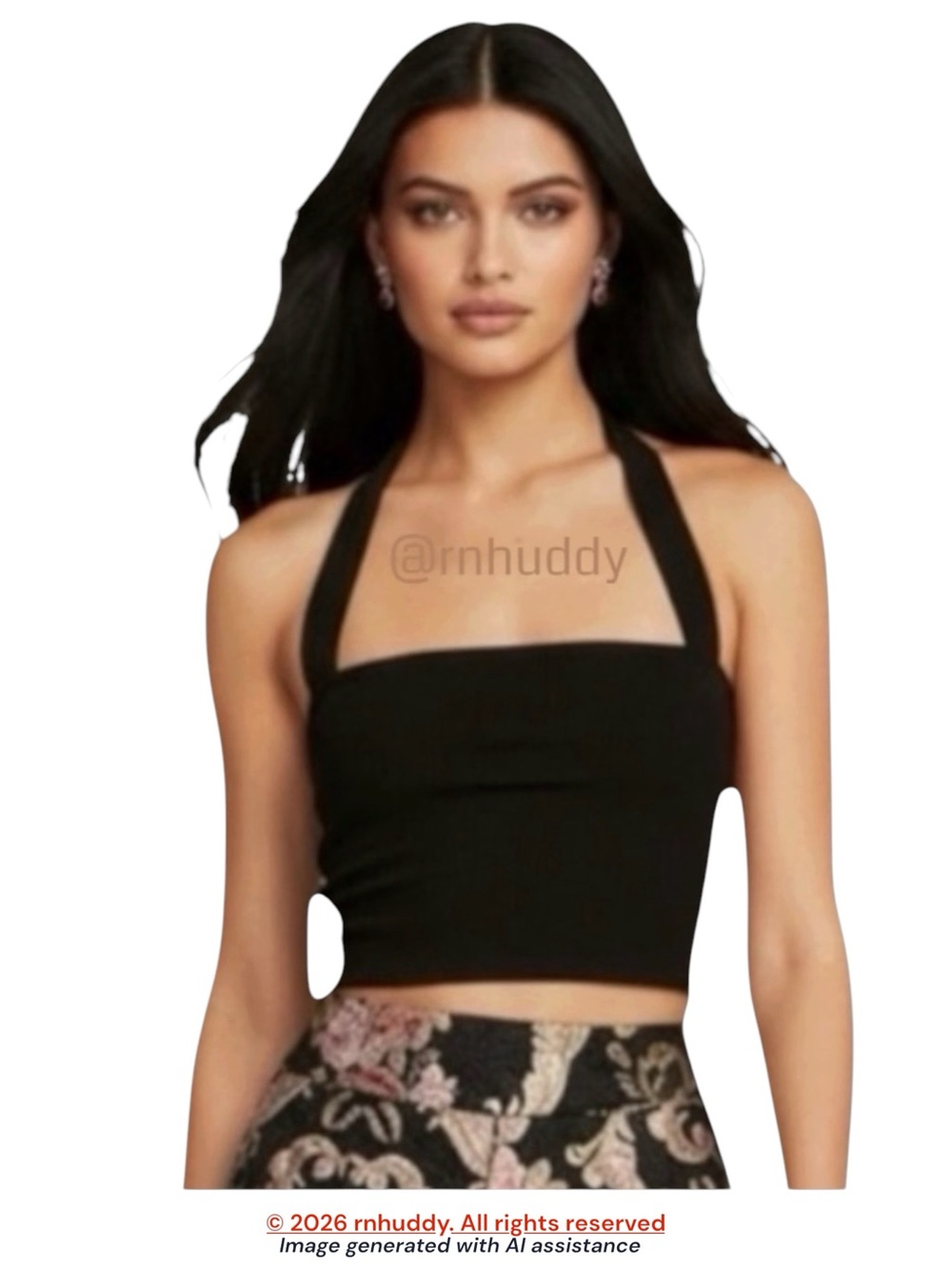 Urban Outfitters S black ribbed halter top